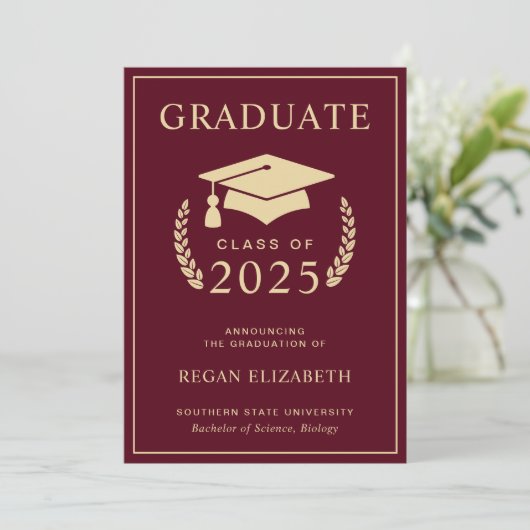 卒業発表招待状 招待状 (スタンド正面)