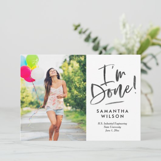 卒業発表招待状 案内状 (スタンド正面)