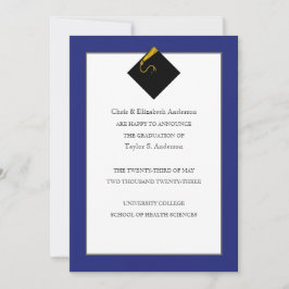 卒業発表王室の青 招待状