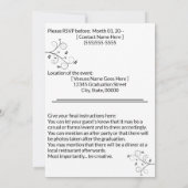 卒業発表白金ゴールド枠 案内状 (裏面)