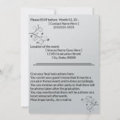 卒業発表白金ゴールド枠 案内状 (裏面)