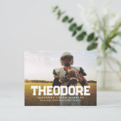 卒業発表1枚の写真アスリート ポストカード (スタンド正面)