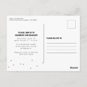 卒業発表1枚の写真アスリート ポストカード (裏面)