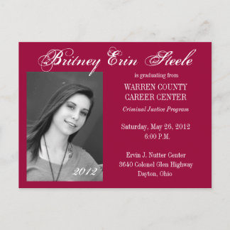 卒業発表 インビテーションポストカード