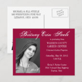 卒業発表 インビテーションポストカード (正面/裏面)