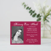 卒業発表 インビテーションポストカード (スタンド正面)