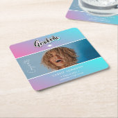 卒業発表 スクエアペーパーコースター (アングル)