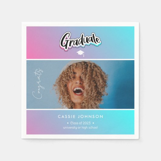 卒業発表 スタンダードカクテルナプキン (正面)