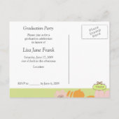 卒業発表、パーティの招待状ポストカー インビテーションポストカード (裏面)