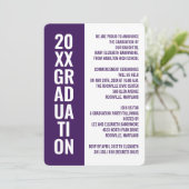 卒業発表/パーティの招待状[紫] 招待状 (スタンド正面)