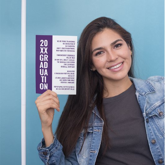 卒業発表/パーティの招待状[紫] 招待状