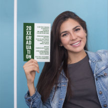 卒業発表/パーティの招待状[緑]