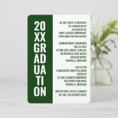 卒業発表/パーティの招待状[緑] 招待状 (スタンド正面)