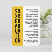 卒業発表/パーティの招待状[金ゴールド] 招待状 (スタンド正面)