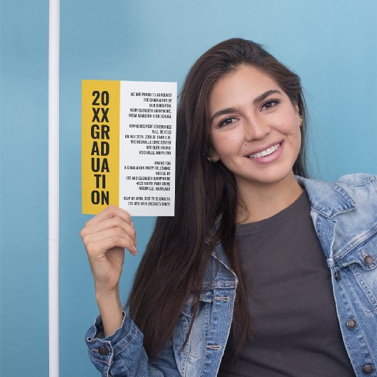 卒業発表/パーティの招待状[金ゴールド] 招待状