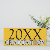 卒業発表/パーティの招待状[金ゴールド] 招待状 (スタンド正面)