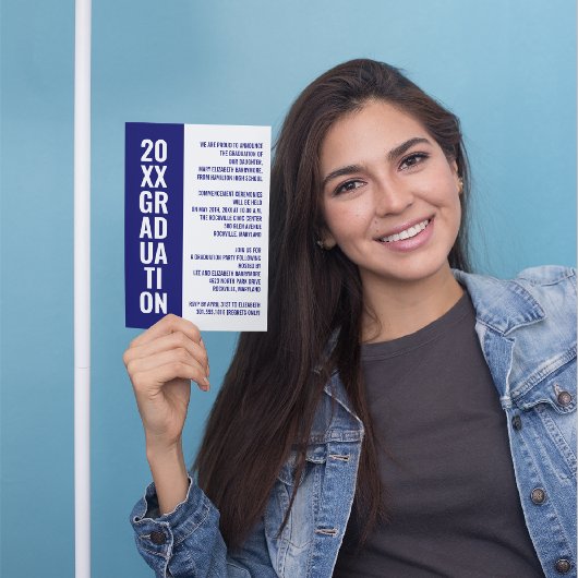 卒業発表/パーティの招待状[青] 招待状