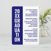 卒業発表/パーティの招待状[青] 招待状 (スタンド正面)