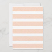 卒業発表 – ピンクと金ゴールドグリッター 招待状 (裏面)