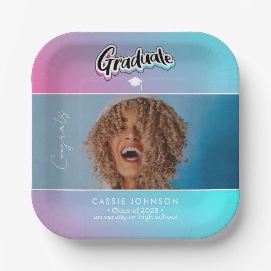 卒業発表 ペーパープレート (正面)