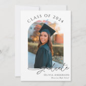 卒業発表（写真あり） 招待状 (正面)