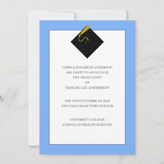 卒業発表 招待状 (正面)