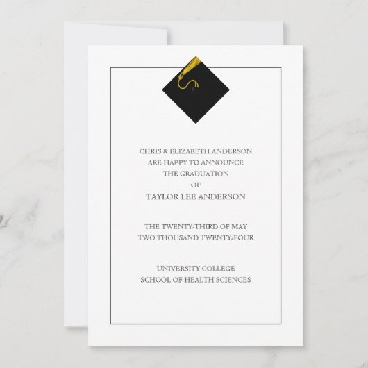 卒業発表 招待状 (正面)