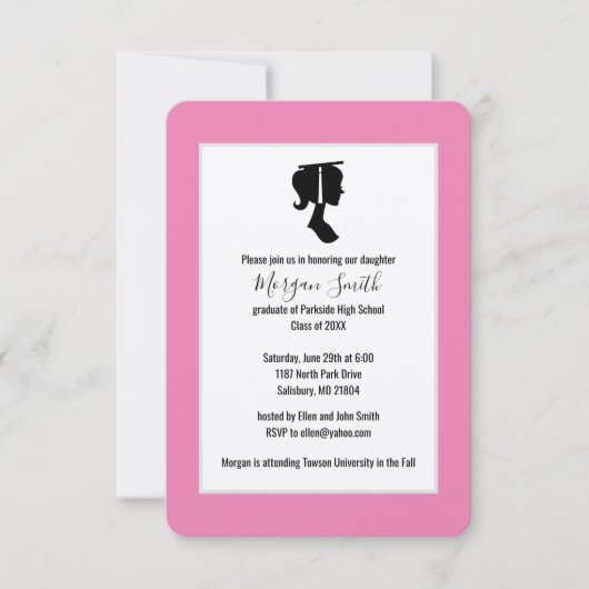 卒業発表 招待状 (正面)