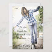 卒業発表 招待状 (正面)