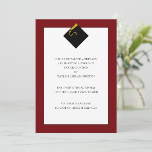 卒業発表 招待状 (スタンド正面)