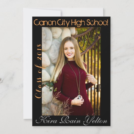 卒業発表 招待状 (正面)