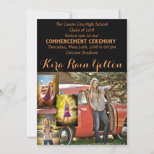 卒業発表 招待状 (裏面)