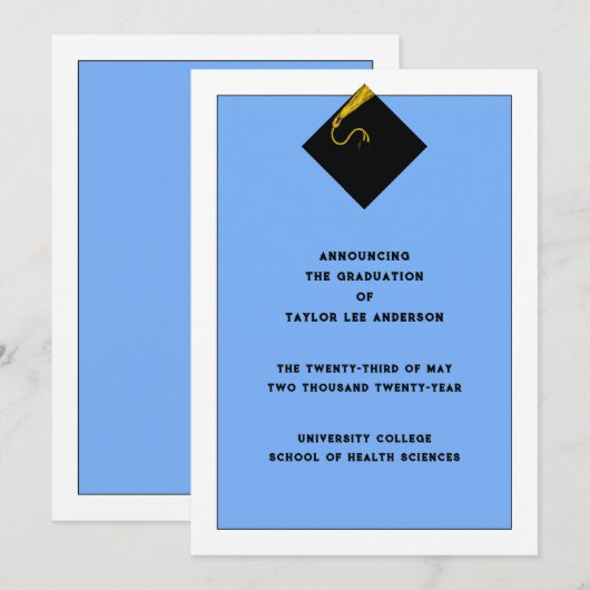 卒業発表 招待状 (正面/裏面)