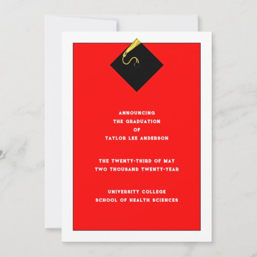 卒業発表 招待状 (正面)