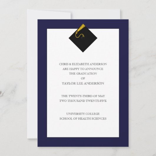 卒業発表 招待状 (正面)