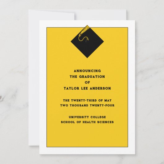 卒業発表 招待状 (正面)