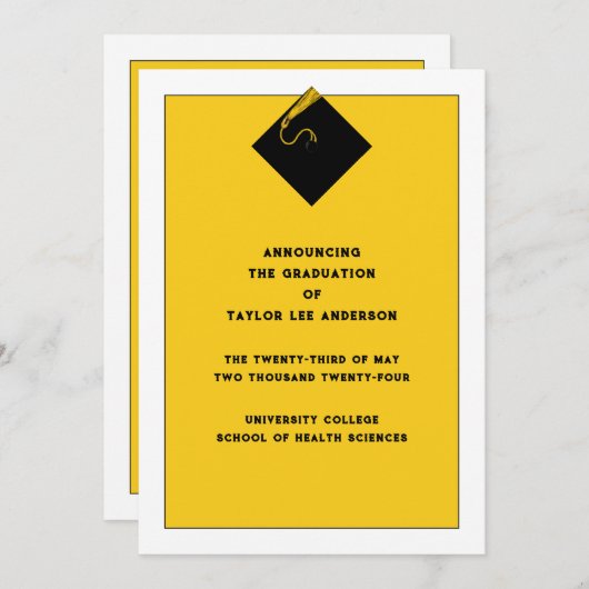 卒業発表 招待状 (正面/裏面)