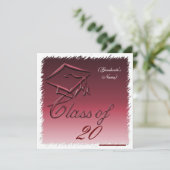 卒業発表、招待状・バーガンディ 招待状 (スタンド正面)