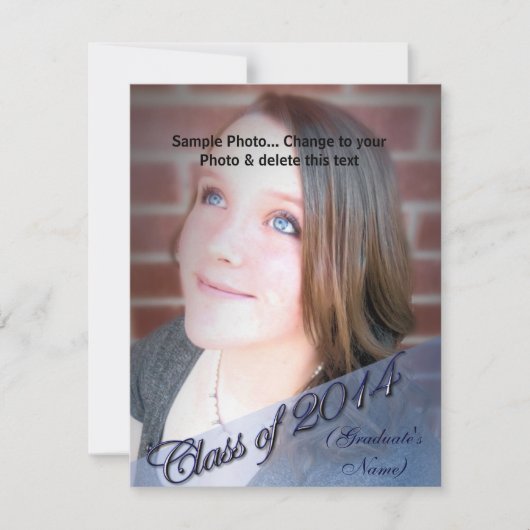 卒業発表、招待状 招待状 (正面)