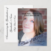 卒業発表、招待状 招待状 (正面/裏面)