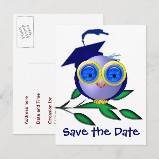 卒業発表 案内ポストカード (正面/裏面)