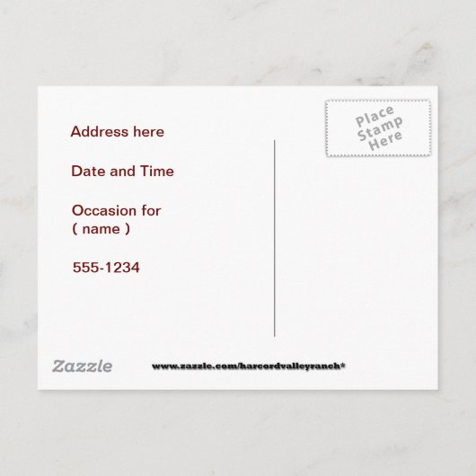 卒業発表 案内ポストカード (裏面)