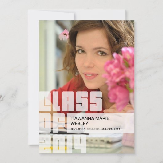 卒業発表 案内状 (正面)