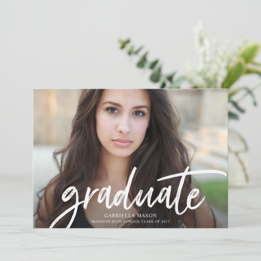 卒業発表 案内状 (スタンド正面)