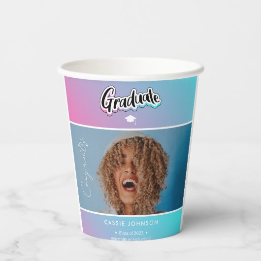卒業発表 紙コップ (裏面)