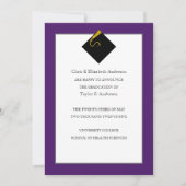 卒業発表（紫） 招待状 (正面)