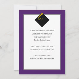 卒業発表（紫） 招待状