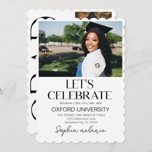 卒業発表、2025年卒業 招待状 (正面/裏面)