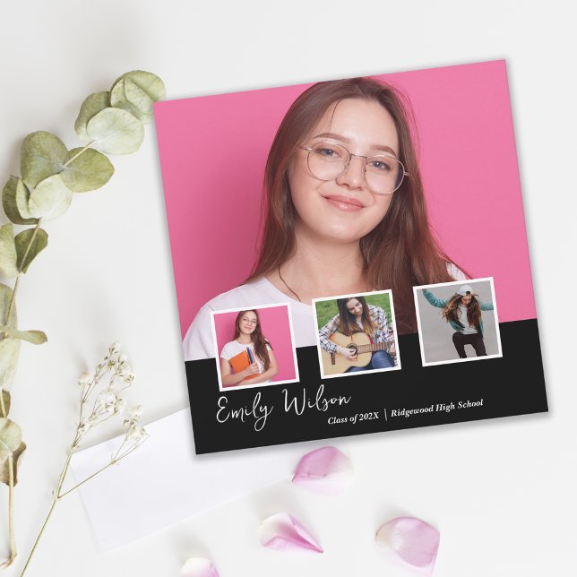 卒業発表 | 2026年卒業生の写真 (Graduation Announcement Card | Class of 2026 Photo Graduation Announcement | Modern Senior Flat Card)