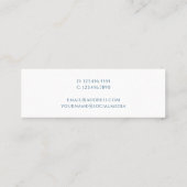 卒業発表Graduateシンプル Blue スキニー名刺 (裏面)